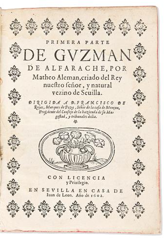 Alemán, Mateo (1547-1614) Primera Parte de Guzman de Alfarache.